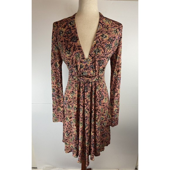 Balenciaga Paris $1250 Long Sleeve Floral Dress Sz: 38